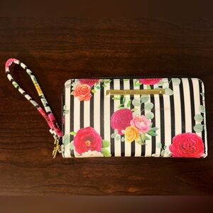 Betsy Johnson Floral Wristlet Wallet GUC